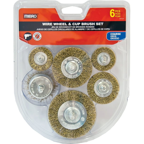 Wire Wheel Cup Brush Set,Coarse Crimped Carbon Steel,Brass Coated Wire Brush Wheel&Cup Brush Set,1/4-Inch Shank-20 Pack Wire Wheel Cup Brush Set,Coarse Crimped Carbon Steel,Brass Coated Wire Brush Wheel&Cup Brush Set,1/4-Inch Shank-20 Pack